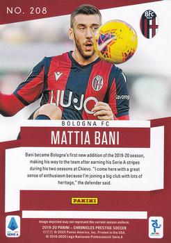 2019-20 Panini Chronicles #208 Mattia Bani Back