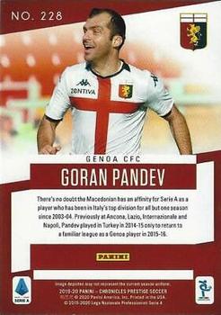 2019-20 Panini Chronicles #228 Goran Pandev Back
