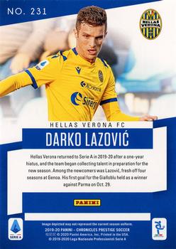 2019-20 Panini Chronicles #231 Darko Lazović Back