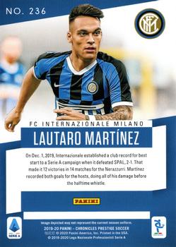 2019-20 Panini Chronicles #236 Lautaro Martinez Back