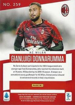 2019-20 Panini Chronicles #259 Gianluigi Donnarumma Back