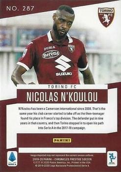 2019-20 Panini Chronicles #287 Nicolas N'Koulou Back