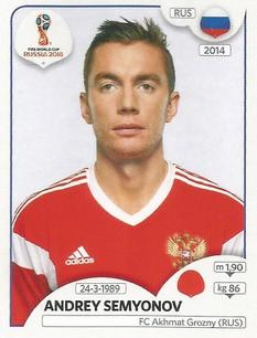 2018 Panini FIFA World Cup: Russia 2018 Update Stickers #36 Andrey Semyonov Front