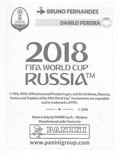 2018 Panini FIFA World Cup: Russia 2018 Update Stickers #123 Bruno Fernandes Back