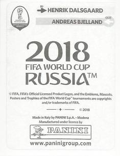 2018 Panini FIFA World Cup: Russia 2018 Update Stickers #258 Henrik Dalsgaard Back