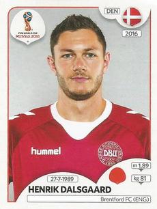 2018 Panini FIFA World Cup: Russia 2018 Update Stickers #258 Henrik Dalsgaard Front