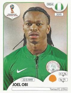 2018 Panini FIFA World Cup: Russia 2018 Update Stickers #345 Joel Obi Front