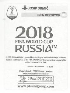 2018 Panini FIFA World Cup: Russia 2018 Update Stickers #391 Josip Drmic Back