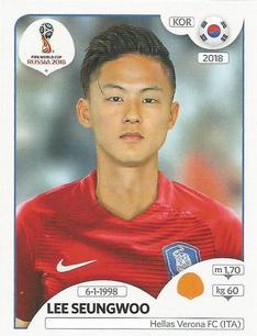 2018 Panini FIFA World Cup: Russia 2018 Update Stickers #501 Lee Seungwoo Front