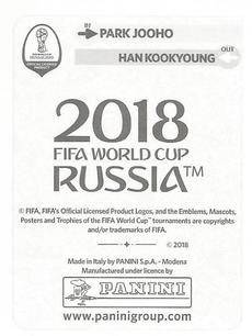 2018 Panini FIFA World Cup: Russia 2018 Update Stickers #504 Park Jooho Back