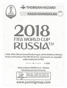 2018 Panini FIFA World Cup: Russia 2018 Update Stickers #521 Thorgan Hazard Back