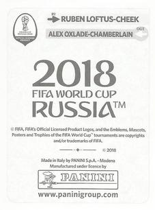 2018 Panini FIFA World Cup: Russia 2018 Update Stickers #583 Ruben Loftus-Cheek Back