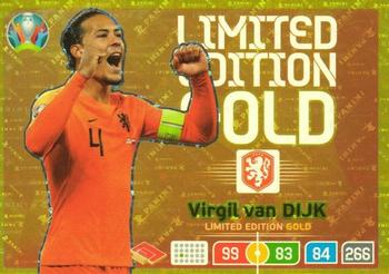 2020 Panini Adrenalyn XL UEFA Euro 2020 Preview - Limited Edition Gold #NNO Virgil van Dijk Front