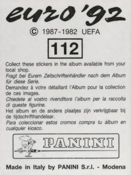 1992 Panini Euro '92 Stickers #112 Ian Wright Back