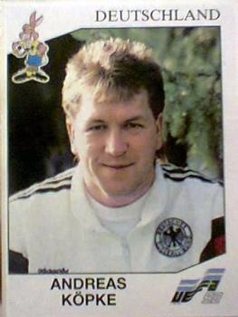 1992 Panini Euro '92 Stickers #195 Andreas Köpke Front