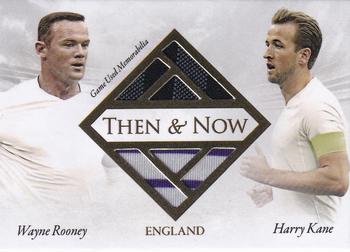 2020 Futera Unique World Football - Then & Now Dual Relics #TN12 Wayne Rooney / Harry Kane Front