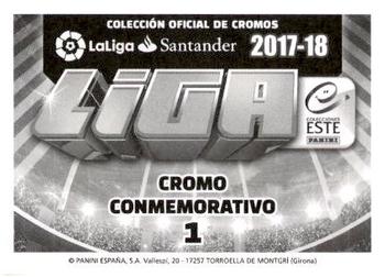 2017-18 Panini LaLiga Santander Este Stickers #NNO Tarjeta Conmemorativa 1 Back