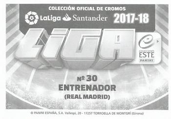 2017-18 Panini LaLiga Santander Este Stickers #30 Zinedine Zidane Back
