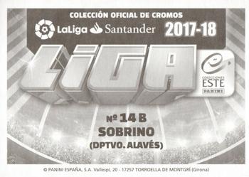 2017-18 Panini LaLiga Santander Este Stickers #56 Sobrino Back