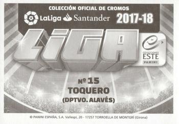 2017-18 Panini LaLiga Santander Este Stickers #57 Toquero Back