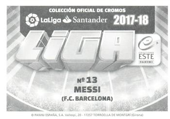 2017-18 Panini LaLiga Santander Este Stickers #146 Messi Back