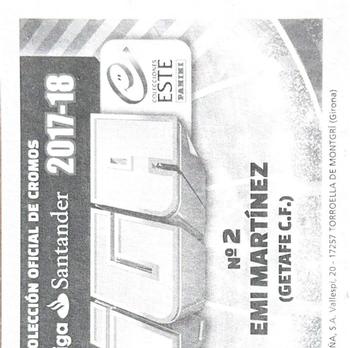 2017-18 Panini LaLiga Santander Este Stickers #312 Emi Martinez Back