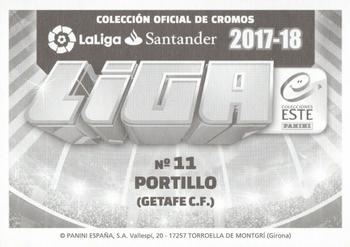 2017-18 Panini LaLiga Santander Este Stickers #322 Portillo Back