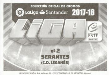 2017-18 Panini LaLiga Santander Este Stickers #402 Serantes Back