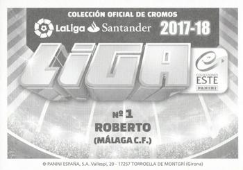 2017-18 Panini LaLiga Santander Este Stickers #491 Roberto Back