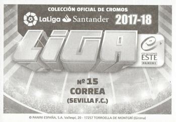 2017-18 Panini LaLiga Santander Este Stickers #567 Correa Back