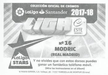 2017-18 Panini LaLiga Santander Este Stickers - LaLiga Stars #16 Luka Modric Back