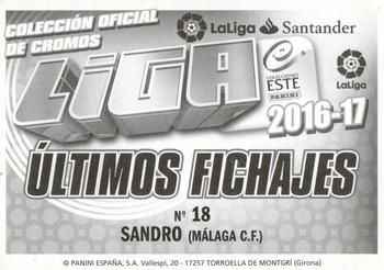 2016-17 ESTE Spanish Liga - Últimos Fichajes #18 Sandro Ramirez Back