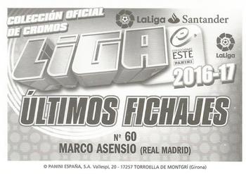 2016-17 ESTE Spanish Liga - Últimos Fichajes #60 Marco Asensio Back