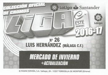 2016-17 ESTE Spanish Liga - Mercado de Invierno #26 Luis Hernandez Back