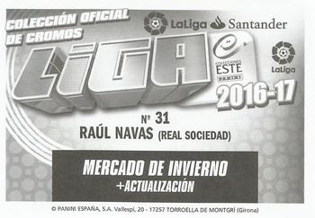 2016-17 ESTE Spanish Liga - Mercado de Invierno #31 Raul Navas Back