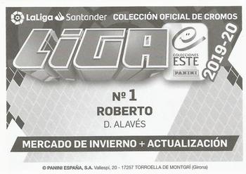 2019-20 Panini LaLiga Santander Este Stickers - Mercado de Invierno #1 Roberto Back