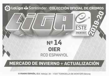 2019-20 Panini LaLiga Santander Este Stickers - Mercado de Invierno #14 Oier Olazabal Back