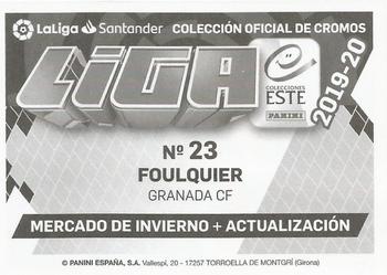 2019-20 Panini LaLiga Santander Este Stickers - Mercado de Invierno #23 Foulquier Back