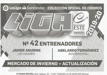 2019-20 Panini LaLiga Santander Este Stickers - Mercado de Invierno #42 Abelardo Fernandez / Javier Aguirre Back