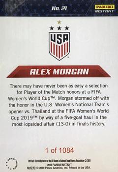 2019 Panini Instant FIFA Women's World Cup Champions #21 Alex Morgan Back