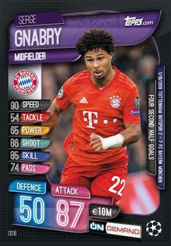 2019-20 Topps On-Demand Match Attax UEFA Champions League #OD16 Serge Gnabry Front
