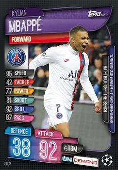 2019-20 Topps On-Demand Match Attax UEFA Champions League #OD23 Kylian Mbappé Front