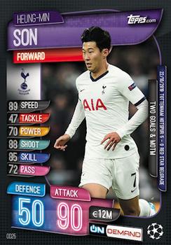 2019-20 Topps On-Demand Match Attax UEFA Champions League #OD25 Heung-Min Son Front