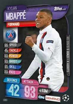 2019-20 Topps On-Demand Match Attax UEFA Champions League #OD63 Kylian Mbappé Front