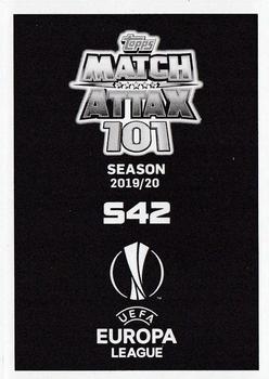 2019-20 Topps Match Attax 101 - Stickers #S42 Edin Džeko Back