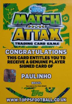 2014 Topps Match Attax England World Cup - Autographs Redemption Cards #NNO Paulinho Front
