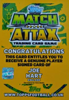 2014 Topps Match Attax England World Cup - Autographs Redemption Cards #NNO Joe Hart Front