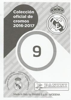 2016-17 Panini Real Madrid Stickers #9 Cristiano Ronaldo Back