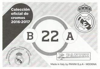 2016-17 Panini Real Madrid Stickers #22 FIFA World Champion 2016 / Zinedine Zidane Back