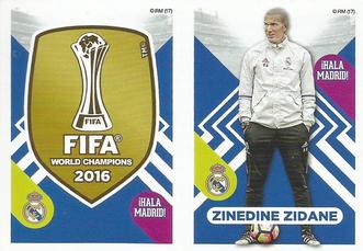 2016-17 Panini Real Madrid Stickers #22 FIFA World Champion 2016 / Zinedine Zidane Front